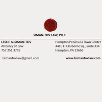 Attorney, Lawyer, Legal Advisor, Counselor L. Siman-Tov Law, PLLC in Hampton VA