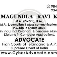 Attorney, Lawyer, Legal Advisor, Counselor Cyber Advocate in Hyderabad TG