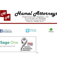 Attorney, Lawyer, Legal Advisor, Counselor Hamel Attorneys in Pretoria Gauteng