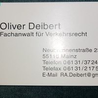 Rechtsanwalt Oliver Deibert Fachanwalt für Verkehrsrecht