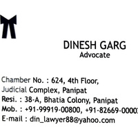 Attorney, Lawyer, Legal Advisor, Counselor Dinesh Garg Advocate in Panipat HR