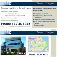 Attorney, Lawyer, Legal Advisor, Counselor Browns Lawyers in Miami QLD