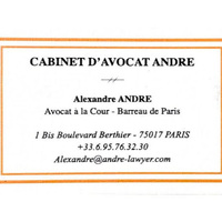 Attorney, Lawyer, Legal Advisor, Counselor Cabinet d'Avocat ANDRE in Paris Île-de-France